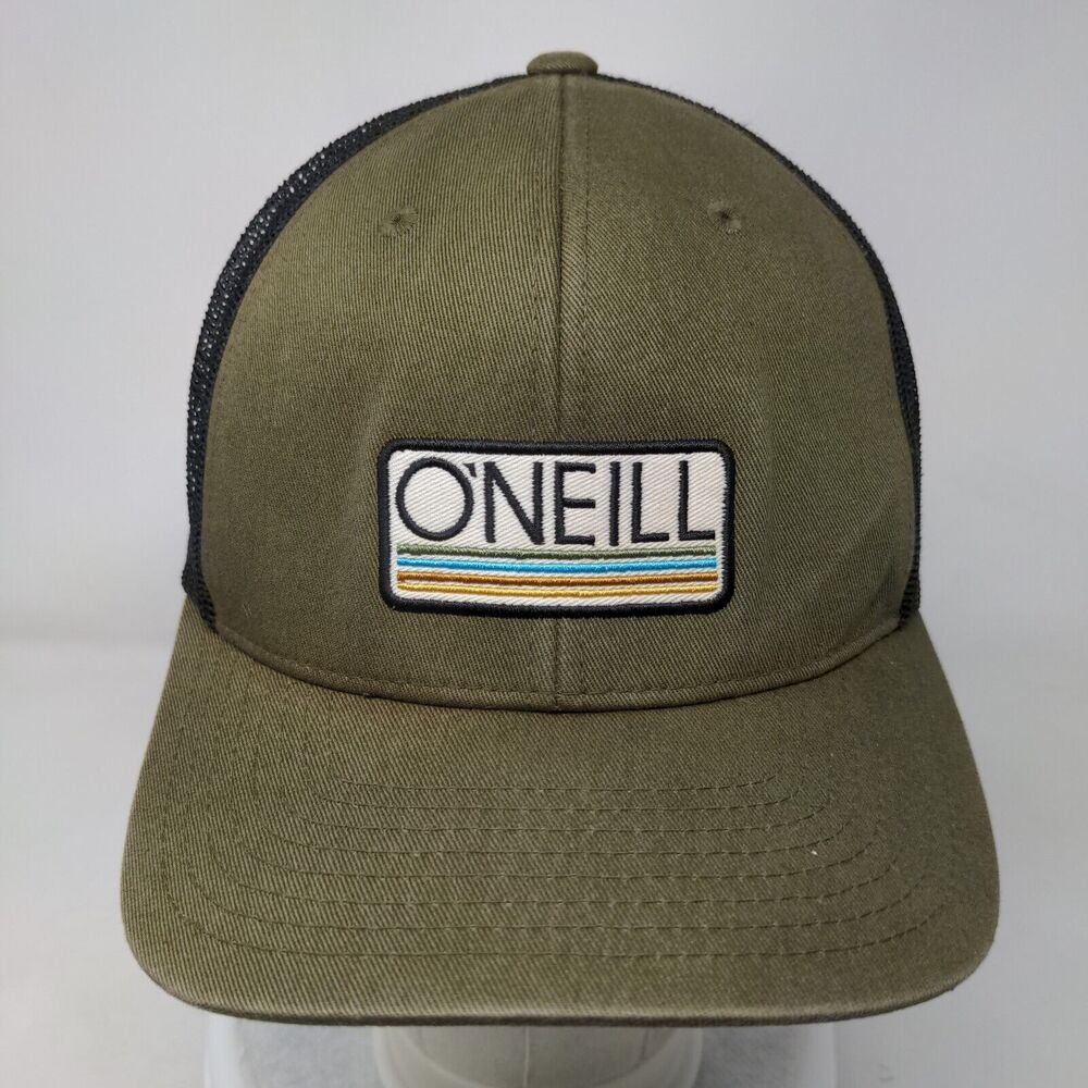 O'Neill Snapback Trucker Hat Green One Size Adjustable Mesh Back 6 Panel - Picture 2 of 7